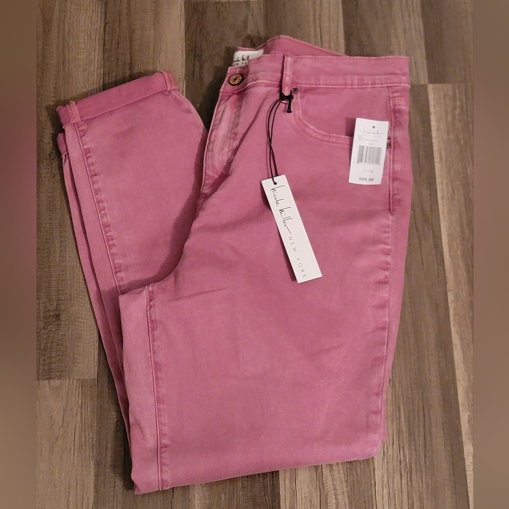 Nicole Miller Pink High Rise Women Jeans